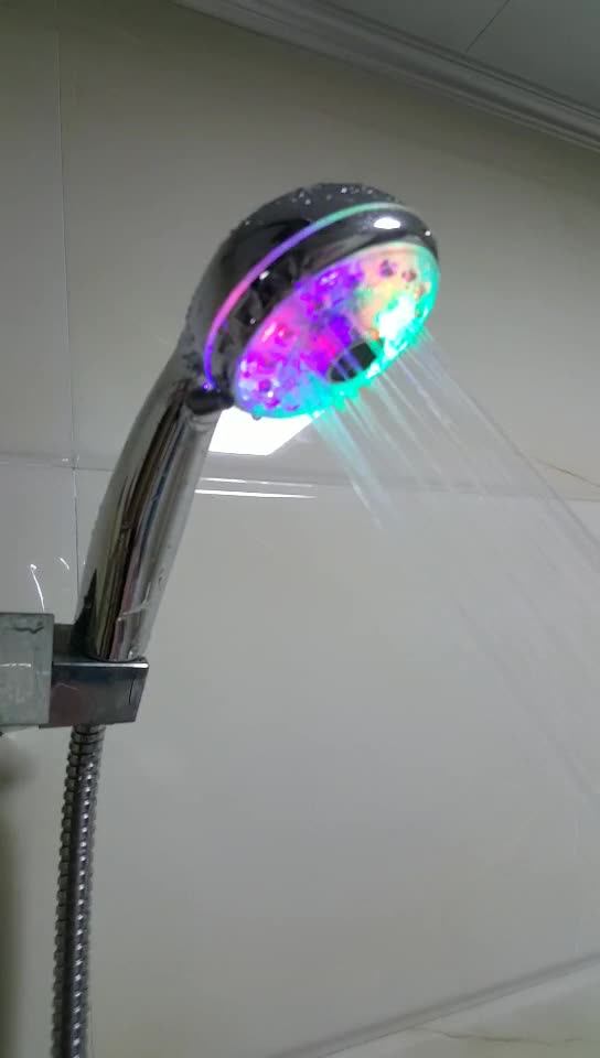 Led Mist Shower Head Light With 3 Water Jet Function(central,Normal,Fog