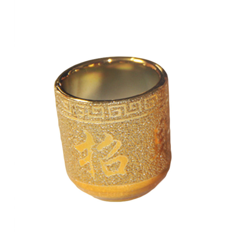 陶瓷金沙供奉酒杯一套财神佛武圣关公仙家贡敬圣水用品风水