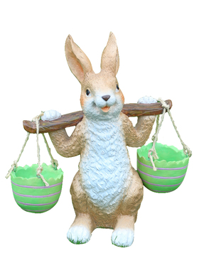 田园风仿真兔子卡通庭院工艺品