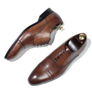 欧美真皮男鞋德比鞋婚鞋男士商务正装皮鞋尖头鞋牛津鞋双11主会场