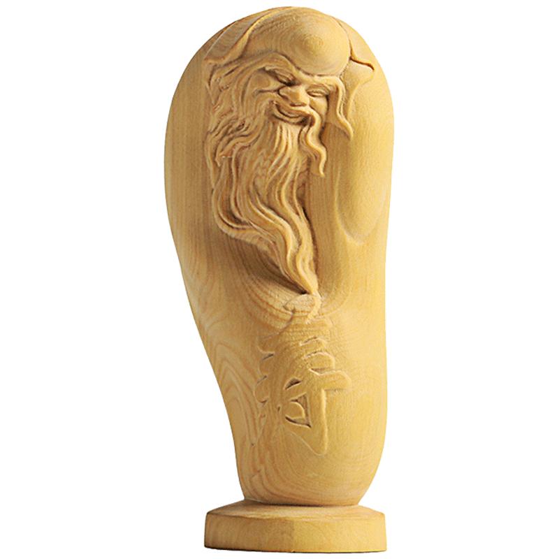 红木佛像小号寿星手把件工艺品