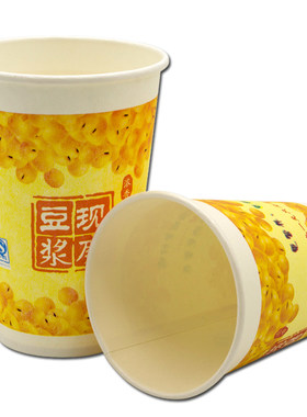 加厚一次性豆浆杯纸杯粥杯现磨