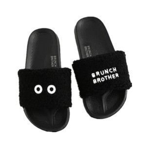 正品韩国Romane毛绒拖鞋防水防滑居家室内春夏秋冬季男女情侣拖鞋