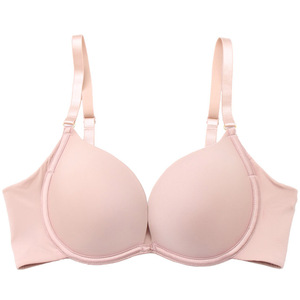 161满80包邮 欧美舒适低V光面上薄下厚聚拢托胸文胸罩 深V女内衣