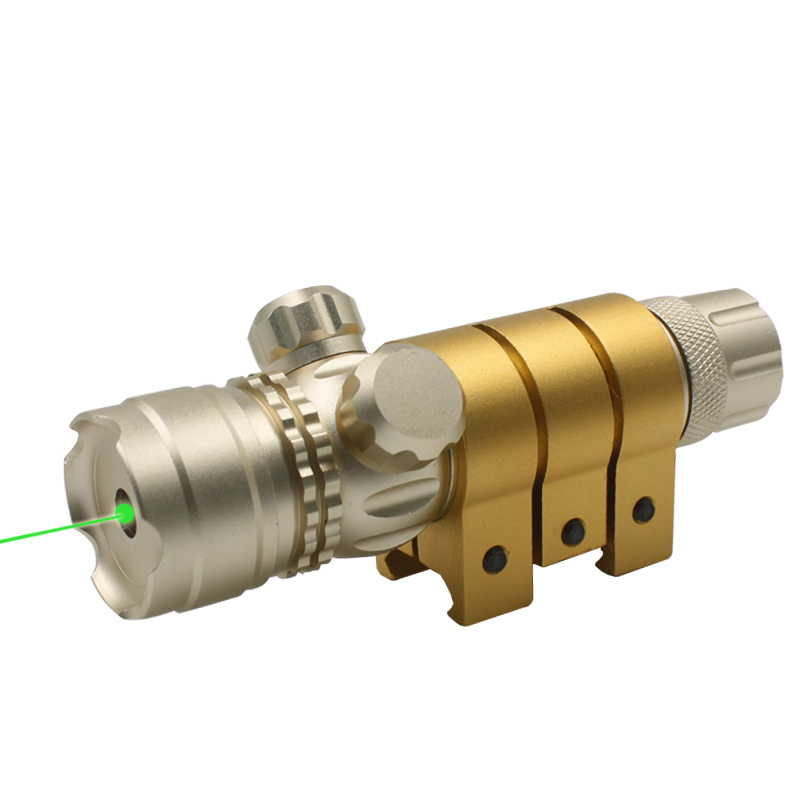 土豪金抗震红外线瞄准器绿激光弹弓瞄准镜激光校准仪上下左右可调