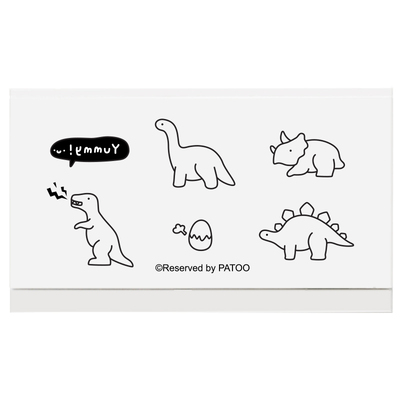 【PATOO怕痛】原创防水纹身贴 恐龙Dinosaurs 可爱动物黑白儿童
