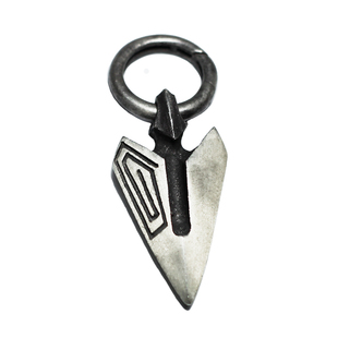 A鸦原创手工定制链刃项链箭簇简约纹理复古925银男女士小吊坠精品