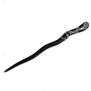 入梦原创手工黑檀木纯银发簪子镶嵌花朵汉服古典装盘发头饰礼品女