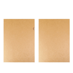 晨信50个L型文件套A4L形保护套加厚337g无酸牛皮纸分类档案夹简历资料夹插页袋定制印刷logo单页单片夹纸质