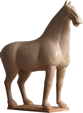 唐三彩野马陶瓷器做旧古董摆件