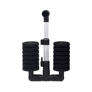 信友水妖精鱼缸过滤器反气举吸便器水精灵生化棉加氧泵双头培菌