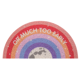 彩虹半圆形入户门地垫丝圈进门地垫门垫卡通蹭土门脚垫家用地毯