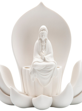 室内禅意风加湿器镇宅观音佛像