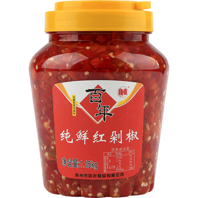 百年纯鲜红剁椒酱无油蒸1150g