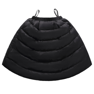 冬季简约保暖羽绒裙A中长款包臀裙子a字羽绒骑车防风一片式大摆裙