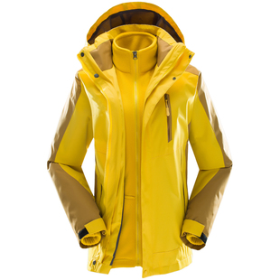 冲锋衣女潮牌三合一男外套防风衣加绒加厚可拆卸户外秋冬季登山服