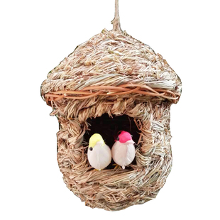 纯手工草编鸟窝鸟巢鸟笼 小鸟用品 户外花园园林别墅工程装饰