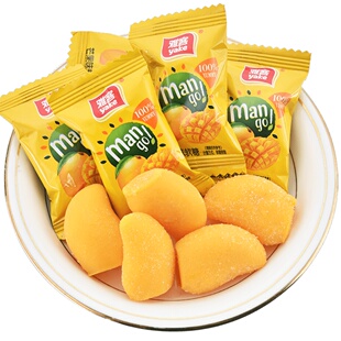 雅客Q弹芒果软糖水果糖橡皮糖休闲小零食糖果结婚喜糖散装批发