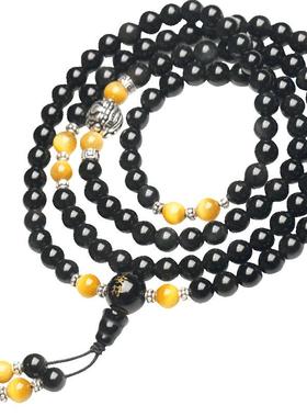 三缘证宝金曜石多层招财貔貅手链