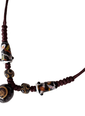 锦鲤六眼珠日式琉璃情侣锁骨项链