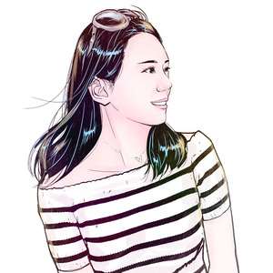 肖像漫画Q真人彩色黑白照片人物转手绘定制代画素描头像情侣卡通