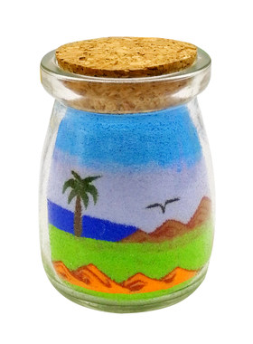 diy手工闺蜜沙瓶画生日礼物