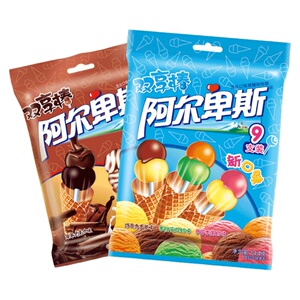 阿尔卑斯棒棒糖90支双享棒网红棒糖双层儿童糖果零食散装整箱批发