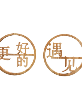 民宿网红原木墙面装饰挂牌定制