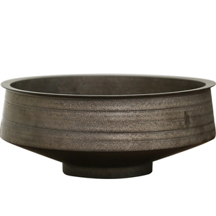 一九茶舍原矿铁釉手拉胚水洗茶洗日式金属釉杯洗功夫茶具配件大号