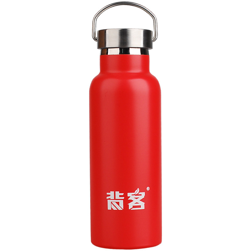 背客户外500ML儿童水杯保温杯大口不锈钢304运动水壶配不锈钢盖