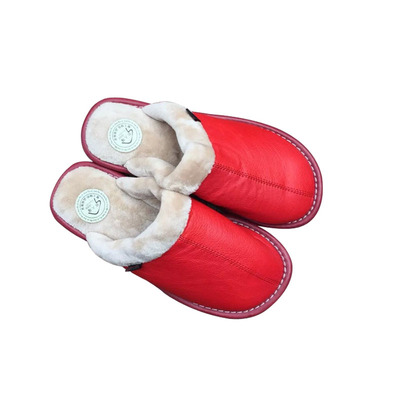 海宁皮拖鞋宋人履正男牛筋底皮棉