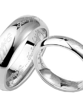 指环王至尊魔戒情侣钛钢饰品