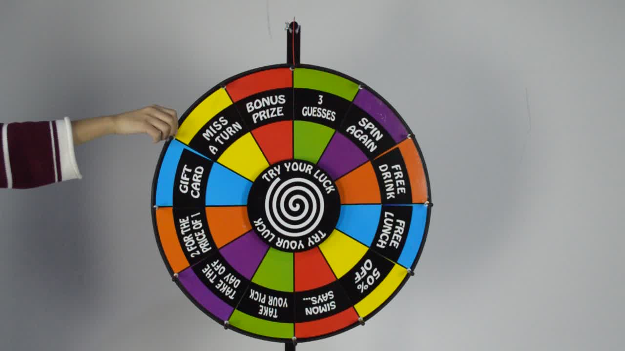 New Design Lucky Wheel 24 Inch Spinning Prize Wheel Of