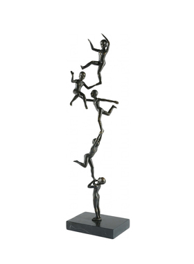 黑古铜金属儿童房书桌面艺术品