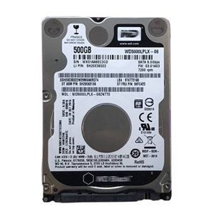 7mm西数WD5000LPLX笔记本电脑机械硬盘7200转32mSATA3PMR黑盘500g