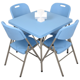 可折叠桌正方形餐桌家用对折手提小方桌麻将桌户外便携4人饭桌子