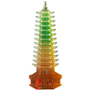 六合春 琉璃文昌塔13层九层7层创意家居装饰品客厅书房书桌摆件