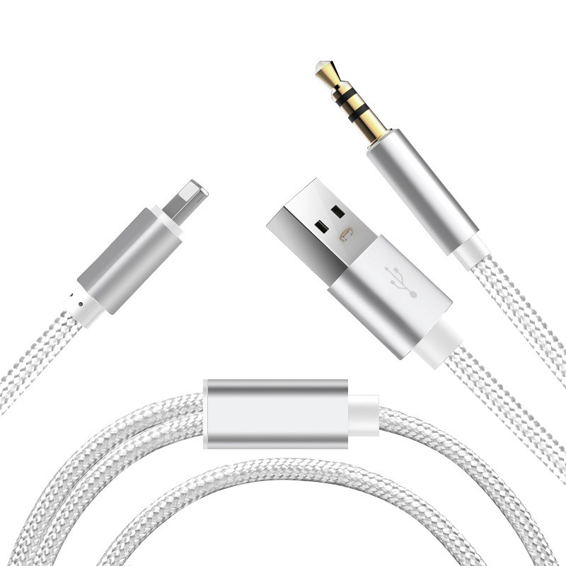 适用于苹果iphone117 8Pxr max xs iPad 车载AUX音频线音箱连接线
