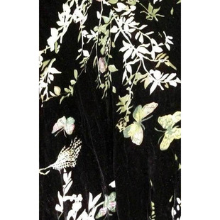 正品真丝烂花绒旗袍裙面料蚕丝真丝绒丝绸服装布料天鹅绒服装特价