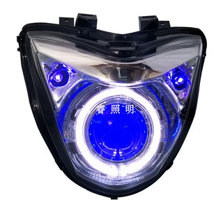 适用骊驰GW250 大灯总成改装LED大灯天使眼 激光透镜恶魔眼