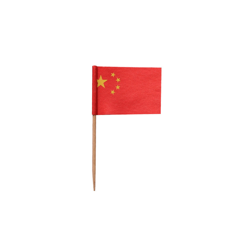 国旗可爱一次性酒吧装饰水果签