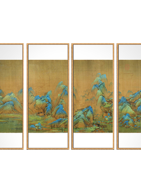 新中式风样板房客厅装饰画