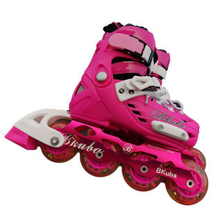 溜冰鞋儿童轮滑鞋男女培训专业平花花式鞋单排小学生旱冰鞋直排轮