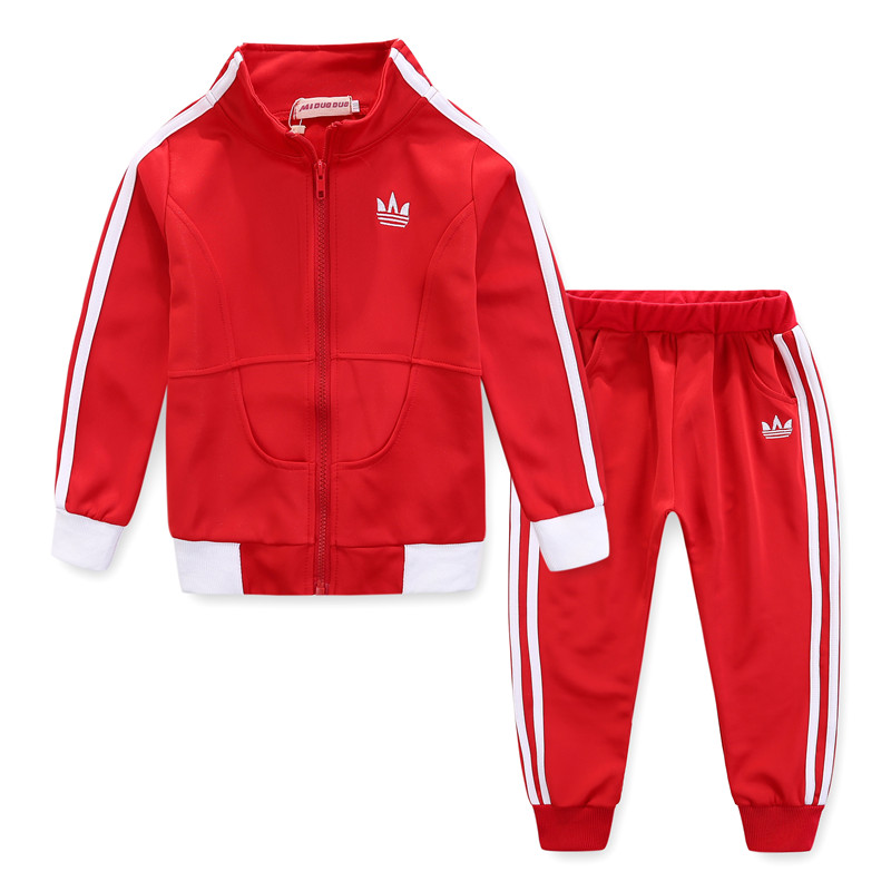 幼儿园园服春秋装儿童运动服套装红色一年级班服小学生校服三件套