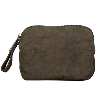 超薄绒面羊皮零钱包钥匙包卡包 真皮容纳包 绵羊皮短款钱包 手工