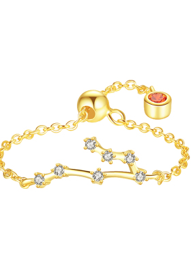 工作室925银十二星座诞生石戒指