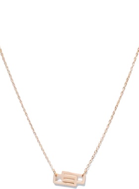 极简约百搭14k包金交错短款颈链