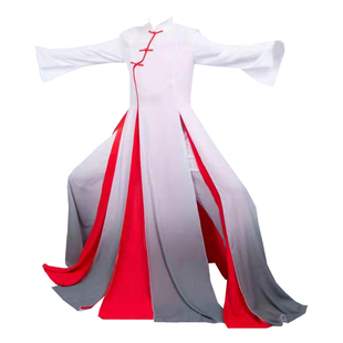 水墨古典舞咏春演出服咏春赞武术宗师表演练功服渐变飘逸太极服男