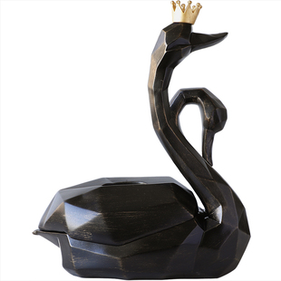 简约北欧情侣天鹅纸巾盒创意客厅茶几餐桌抽纸盒可爱家用餐巾纸盒