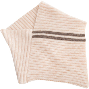 脖套假领子100纯山羊绒小围巾加厚坑条百搭简约型套头三角形围脖